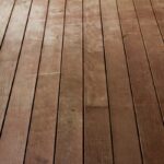 Wooden floor boards with natural finish